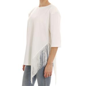 T-SHIRT FRANGE BIANCO